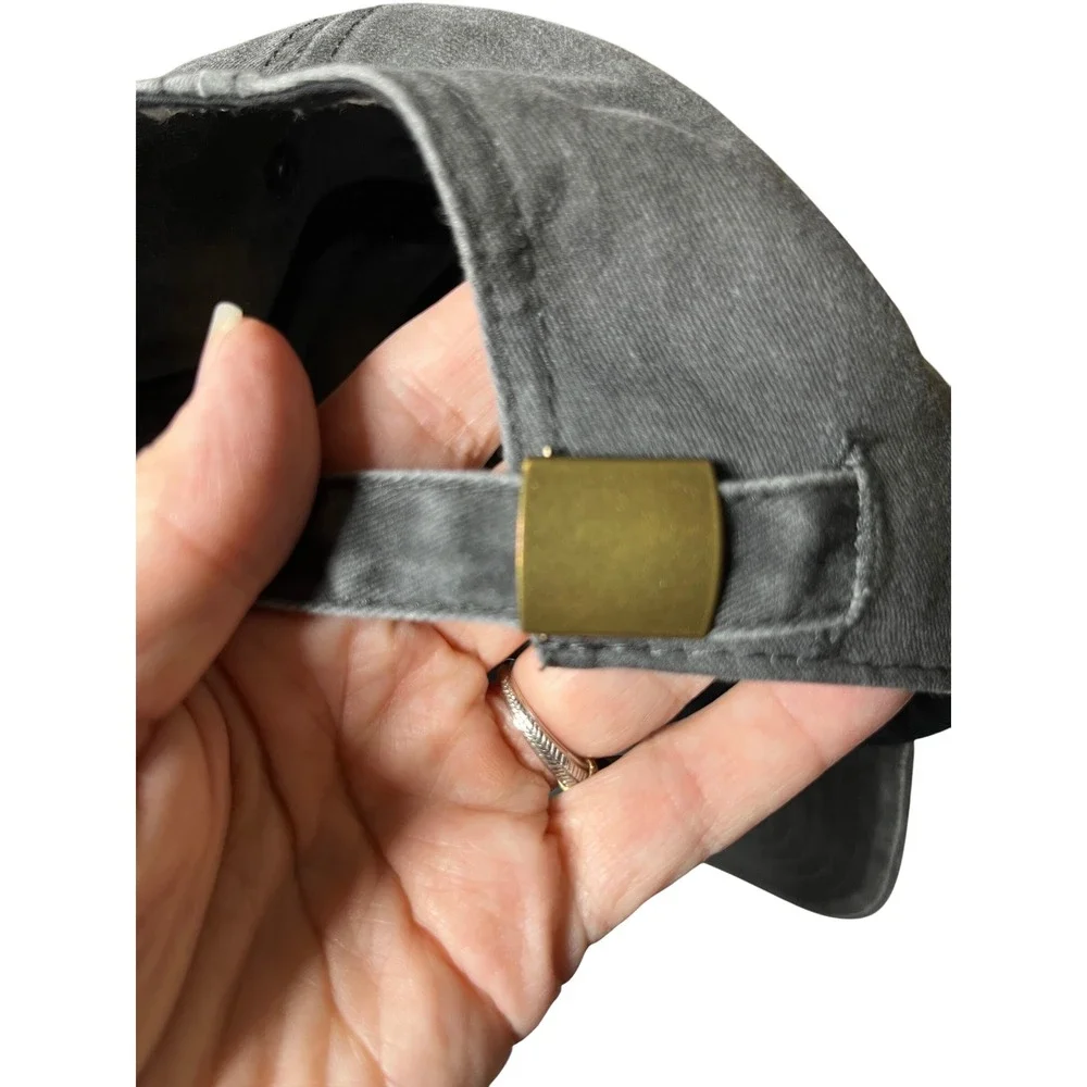Rails Black Baseball Cap Hat Embroidered Logo‎ Est. 2009 Adjustable Distressed